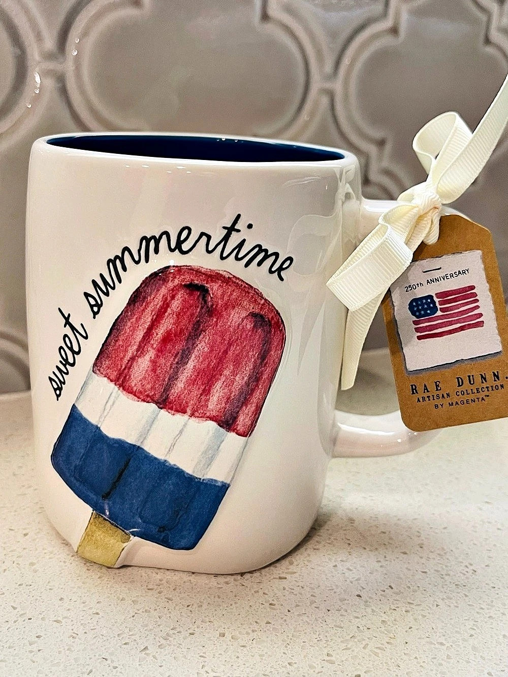Rae Dunn Sweet Summertime Popsicle Mug, Color Block